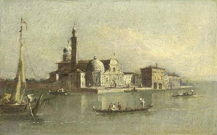 Giacomo Guardi View of the Isola di San Michele in Venice oil painting image